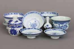 Konvolut chinesisches Porzellan mit Blaumalerei