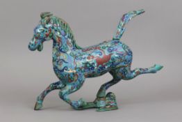 Chinesische Cloisonee Figur eines Pferdes