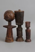 3 afrikanische Ritualfiguren der Ashanti, Ghana