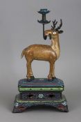 Chinesische Cloisonee Figur eines Hirschen