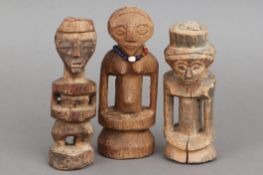 3 afrikanische Ritualfiguren, wohl Kongo