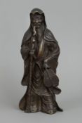 Chinesische Bronzefigur "Louhan"