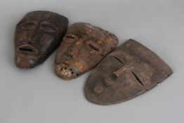 3 afrikanische Gela Tanzmasken der Bassa, Liberia