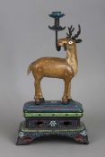 Chinesische Cloisonee Figur eines Hirschen