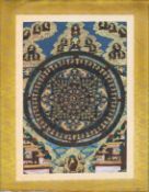 Tibetischer Thangka "Buddha Shakyamuni Mandala" in der Gelug-Tradition
