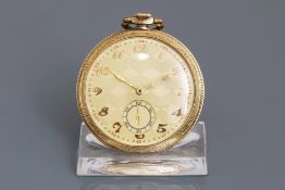 LANCO (Swiss) open face Taschenuhr der 1920er Jahre 