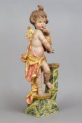 Holzschnitzfigur im Stile des Rokoko "Der Honigschlecker"