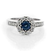Saphir-Diamantring