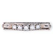 Brosche mit Brillantbesatz ca. 1,7 ct