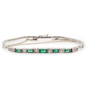 Smaragd-Brillant-Armband