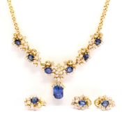 Saphir-Diamant-Schmuckset