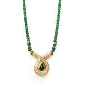 Smaragd-Diamant-Collier