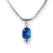 Saphir-Diamantcollier