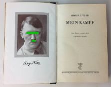 Adolf Hitler ”Mein Kampf”, zwei Bände in einem Band, 851.-855. Auflage 1943, Zentralverlag der