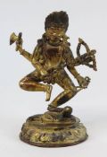 Vajravarahi-Dakini Figur aus Bronze (Tibet 13./14. Jh. ), Dorje Phagmo, seltene Darstellung der