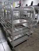 aluminum stocking cart, 4-tier
