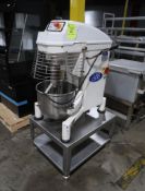ABS 20qt mixer w/ bowl, guard, & paddle, on stainless stand