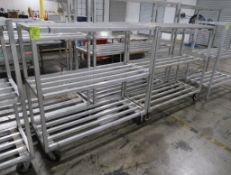 aluminum cooler racks, on casters