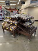 4FT SLANT SHELF WOODEN BAKERY MERCHANDISERS