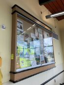 74IN X 61IN COMMUNITY BOARD W/ SLIDING DOORS