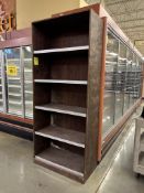 WOODEN SHELVING UNIT