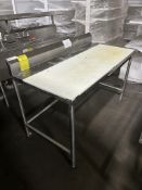 FEDERAL INDUSTRIES 5FT POLYTOP TABLE W/ BACKSPLASH