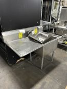 JOHN BOOS STAINLESS STEEL SINGLE BASIN SINK W/ WORKSPACE
