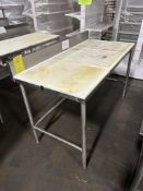 SPG 5FT POLYTOP TABLE W/ BACKSPLASH