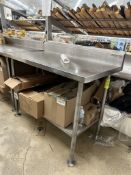 4FT STAINLESS STEEL TABLE W/ BACKSPLASH