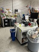 FLORAL MILLWORK COUNTER AND SINK TABLE