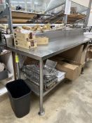 5FT STAINLESS STEEL TABLE W/ BACKSPLASH