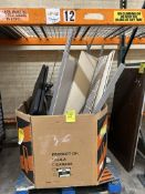 BOX OF MISC. DISPLAY PARTS, WIRE SHELVES