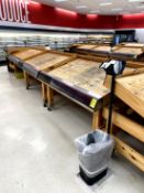 6FT WOOD SLANT PRODUCE TABLES