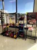 ASSORTED MERCHANDISERS AND SIGN HOLDERS