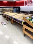 6FT WOOD SLANT PRODUCE TABLES