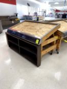 6FT WOOD SLANT PRODUCE TABLES