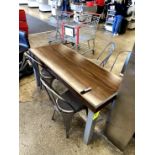 RECTANGLE TABLE WITH 6 METAL CHAIRS