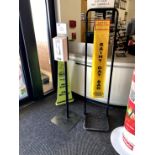 UMBRELLA BAG STAND, SANITIZER DISPENSER AND WET FLOOR SIGN