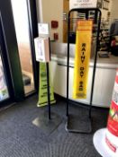 UMBRELLA BAG STAND, SANITIZER DISPENSER AND WET FLOOR SIGN