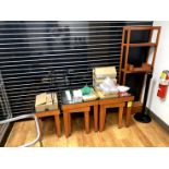 ASSORTED WOOD DISPLAY TABLES