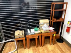 ASSORTED WOOD DISPLAY TABLES