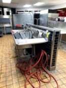 THREE COMPARTMENT STAINLESS STEEL SINK