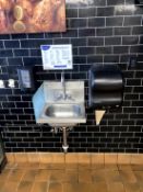 HAND SINK WITH PAPER TOWEL/SOAP DISPENSER
