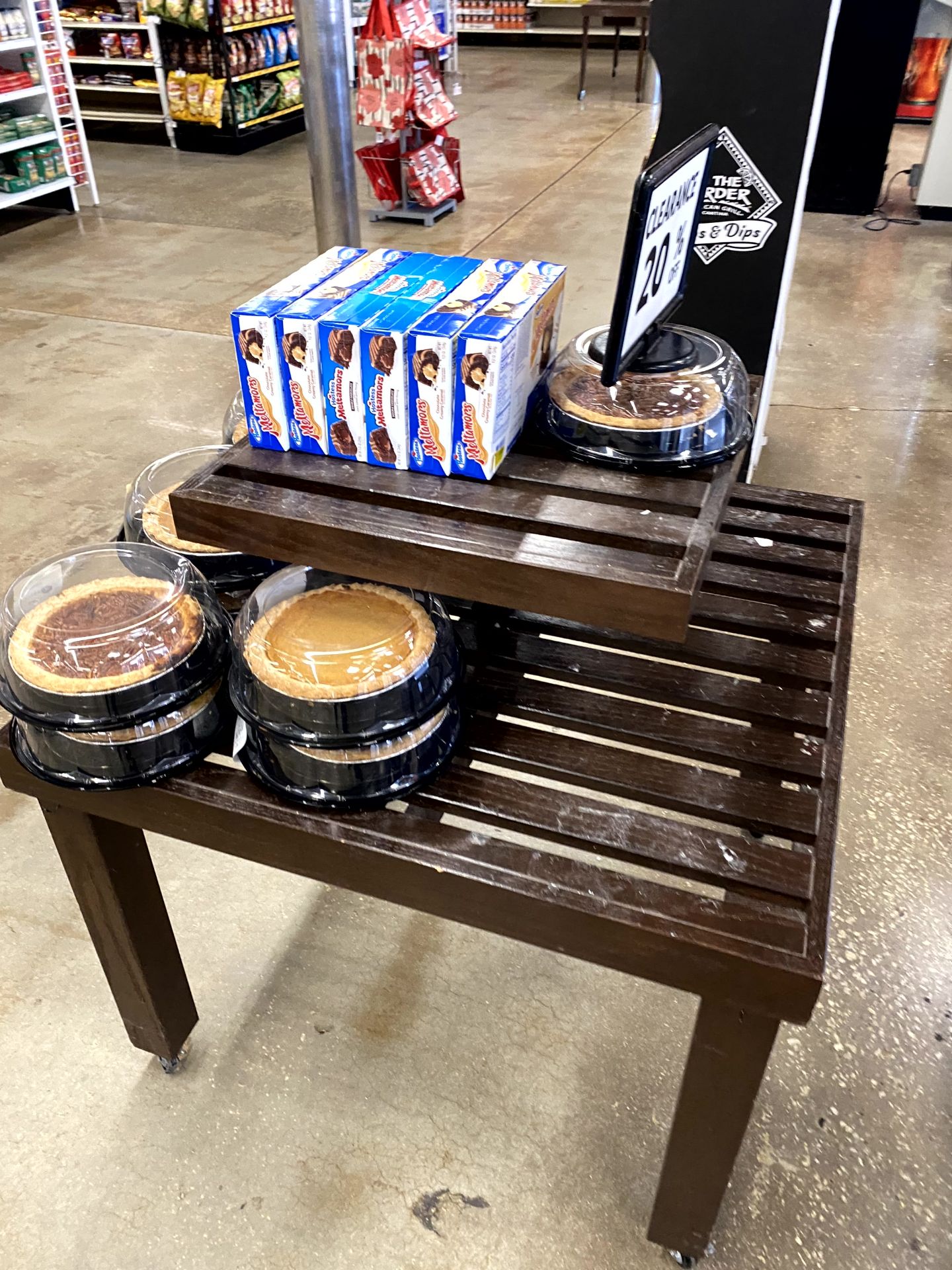 WOOD DISPLAY TABLE - Image 2 of 2