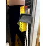 BROOMS, WET FLOOR SIGNS AND UMBRELLA BAGS