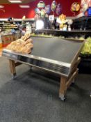 6FT WOOD PRODUCE SLANT TABLES