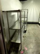 ASSORTED ALUMINUM RACKS IN WALK IN