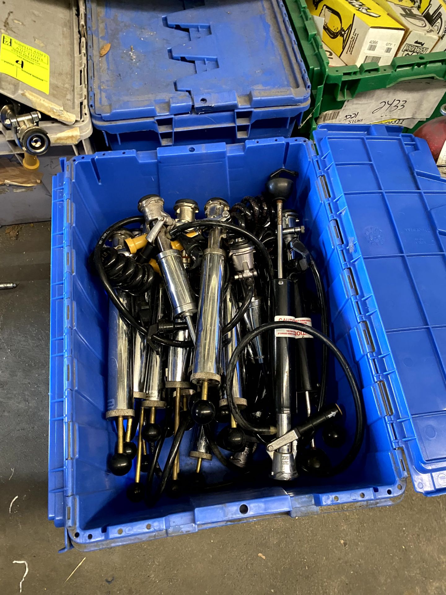 TWO TOTES FULL OF KEG PUMPS - Image 2 of 3