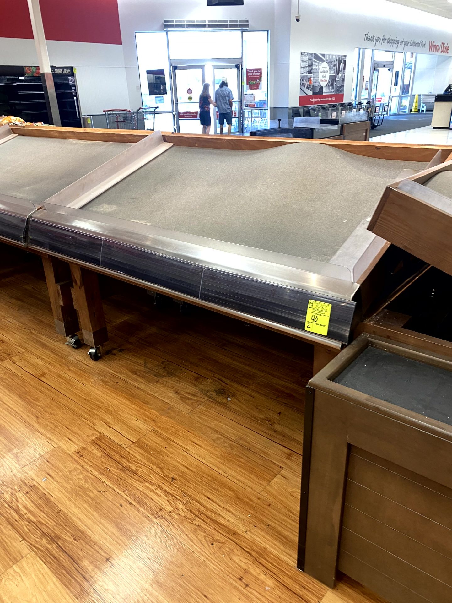 6FT WOOD PRODUCE SLANT TABLES