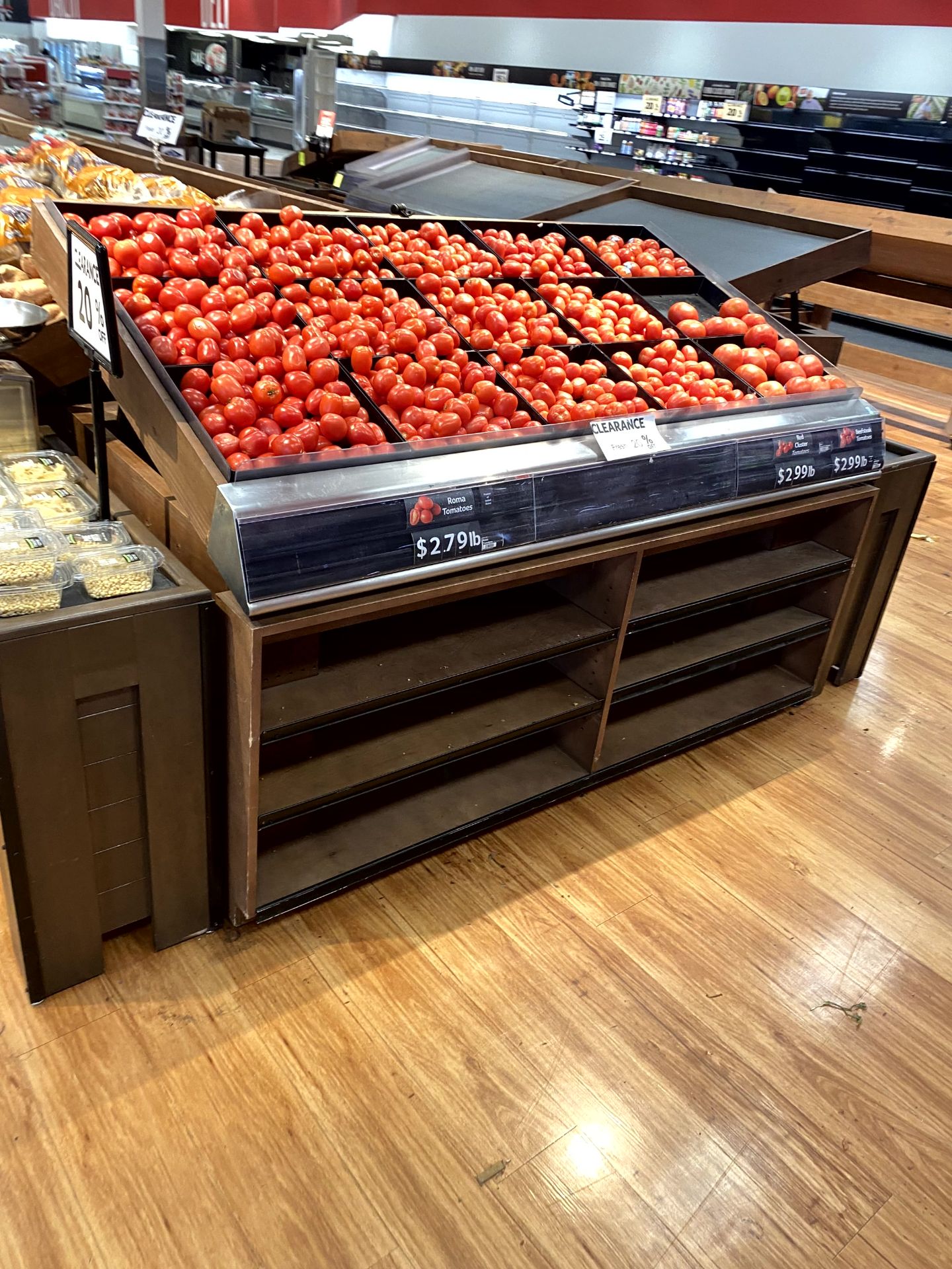 6FT WOOD PRODUCE SLANT TABLES - Image 2 of 2